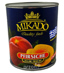 Персики "Mikado" в сиропе ж/б 850 мл