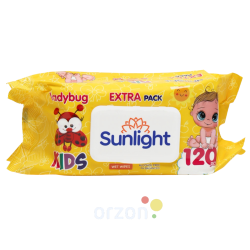 Детские влажные салфетки "Sunlight" Kids 120 шт