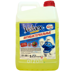 Мыло пенное "Velvex" антибактериальные с ароматом шанель желтый 5л