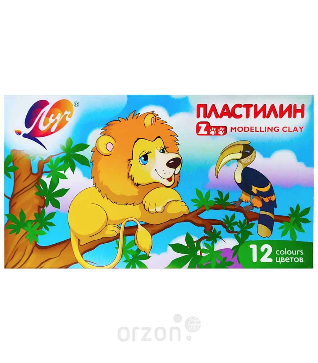 Пластилин "Луч" Zoo modeling 12 цветов