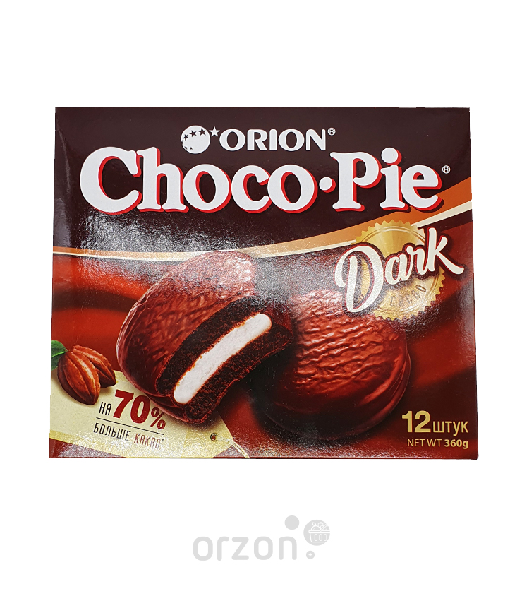 Шоколадное печенье "CHOCO-PIE" Dark с глазурью 360 гр от интернет магазина орзон