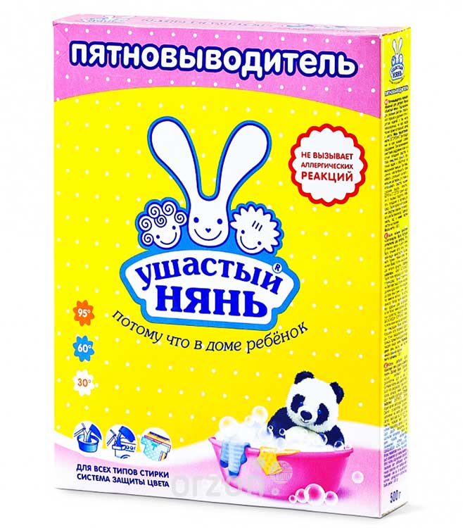 Пятновыводитель "Ушастый Нянь" для детского белья 500 гр от интернет магазина orzon