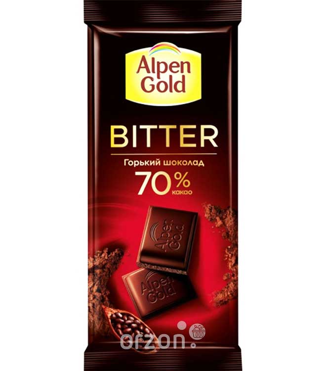 Шоколад плиточный "Alpen Gold" Bitter Горький 70% 80 гр от интернет магазина орзон