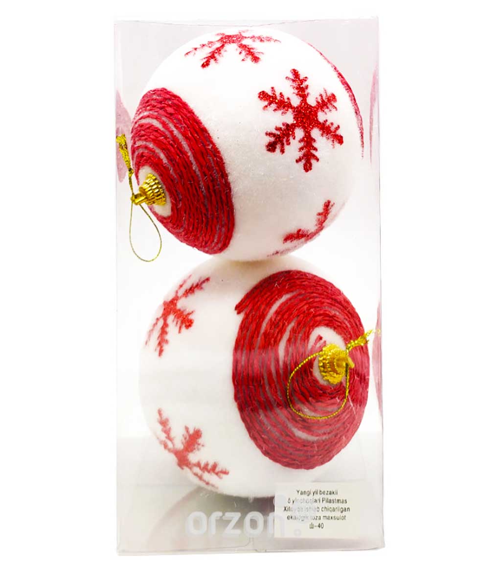 Игрушки на Ёлку (№40) Большие красн. снежинка 1 упак от интернет магазина Orzon.uz