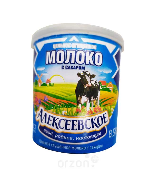 Сгущеное молоко "Алексеевское" 8,5% ж/б 360 гр в Самарканде ,Сгущеное молоко "Алексеевское" 8,5% ж/б 360 гр с доставкой на дом | Orzon.uz