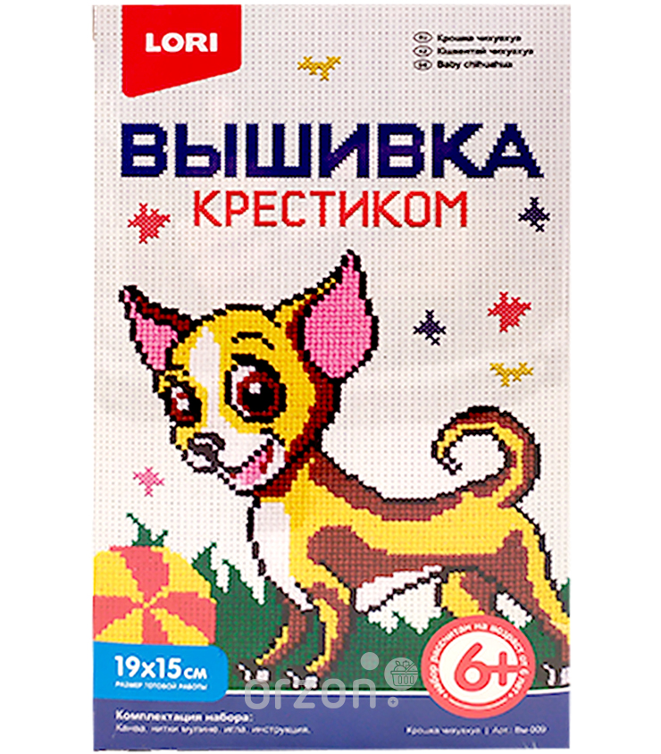 Вышивка крестиком "Lori" Крошка чихуахуа 19х15 см