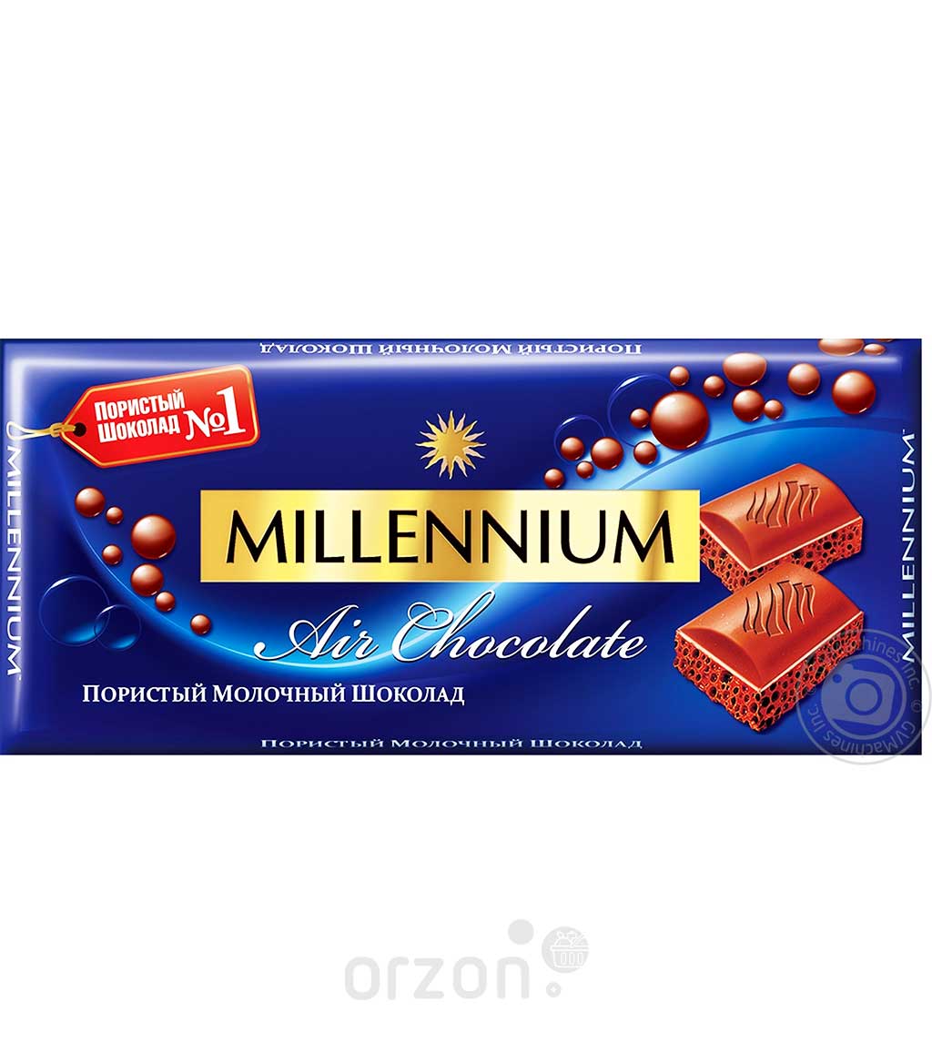 Шоколад плиточный "Millennium" Пористый молочный 90 гр от интернет магазина орзон