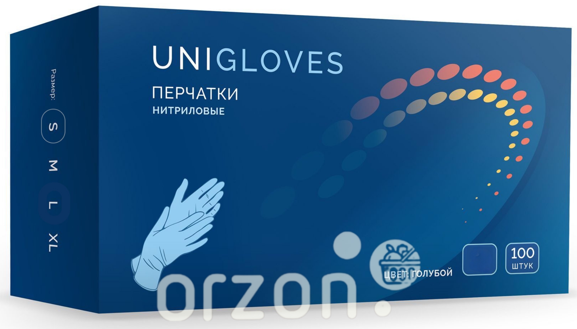 Перчатки одноразовые "UniGloves" Нитриловые  Синие (L) 100 шт