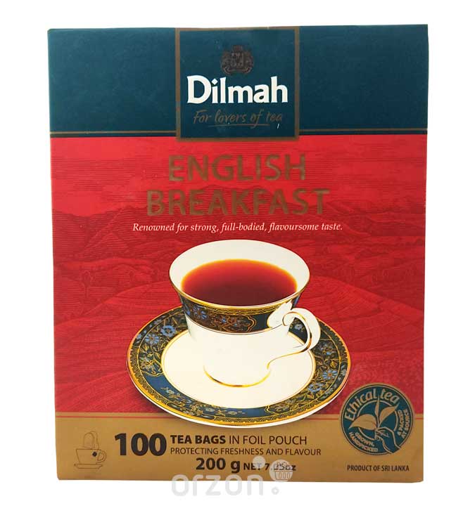 Чай черный "Dilmah" English Breakfast 2гр х 100 пак от интернет магазина орзон