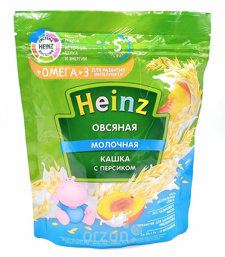 Каша молочная "Heinz" (Овсяная) Персик (5+) м/у 200 гр