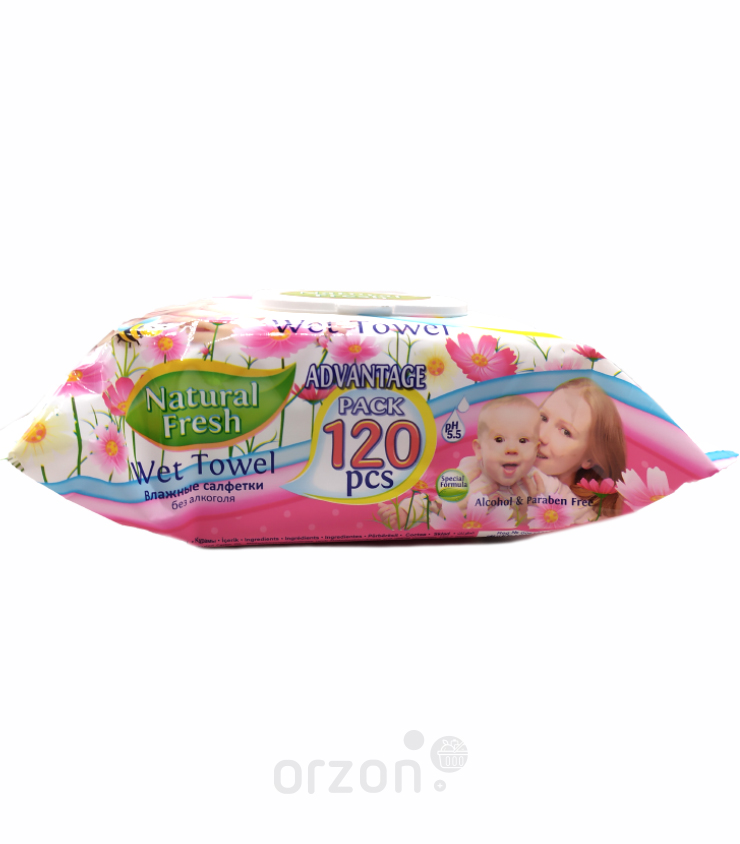 Детские влажные салфетки "Natural Fresh" Advantage Pack 120 шт