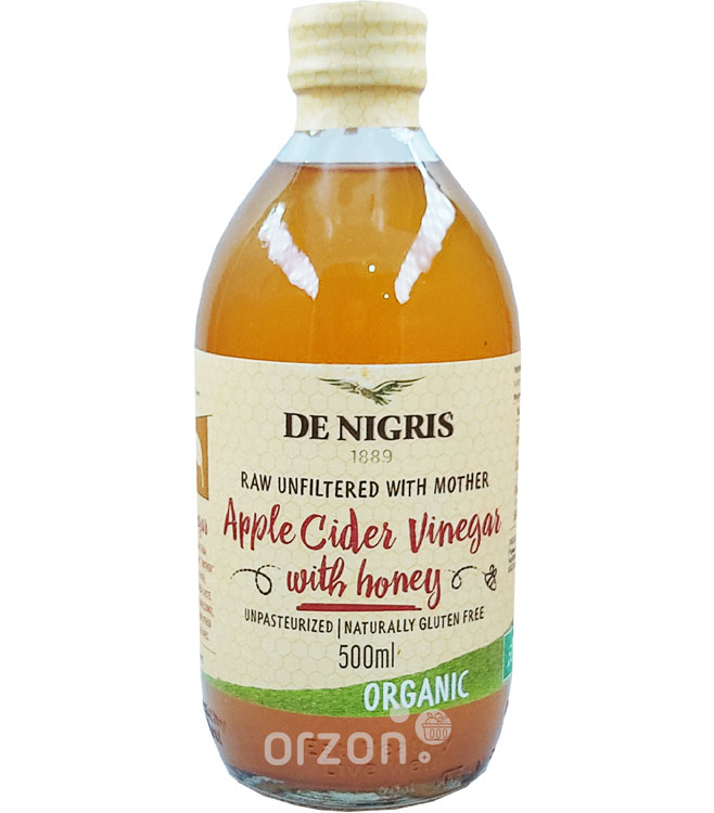 Уксус нефильтрованный "De Nigris" из яблочного сидра с мёдом с/б 500 мл