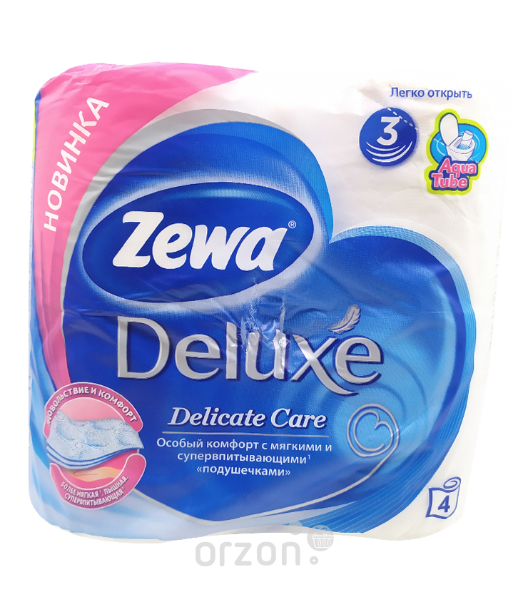 Туалетная бумага "Zewa" Deluxe 3 слоя 4 рул от интернет магазина Orzon.uz