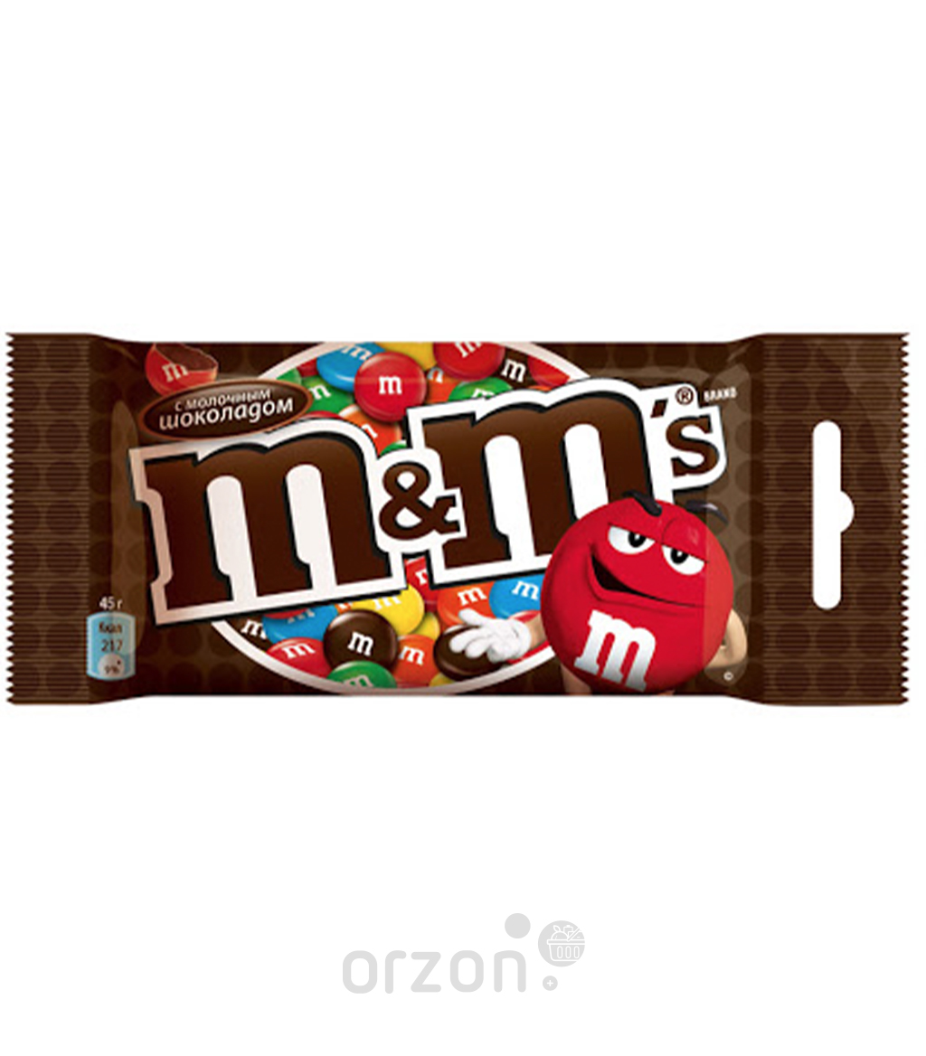Шоколадное драже "M&M's" с молочным шоколадом 45 гр от интернет магазина орзон