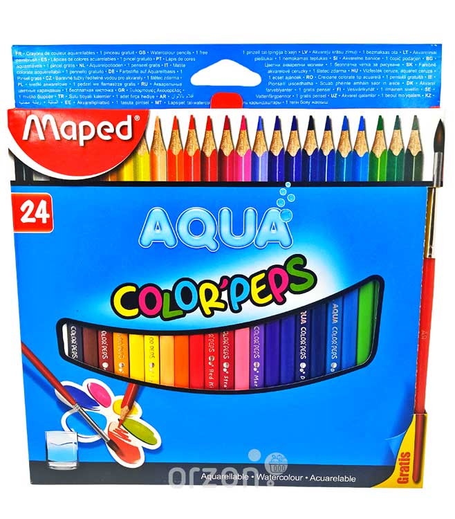 Карандаши цветные "Maped" Aqua 24 шт