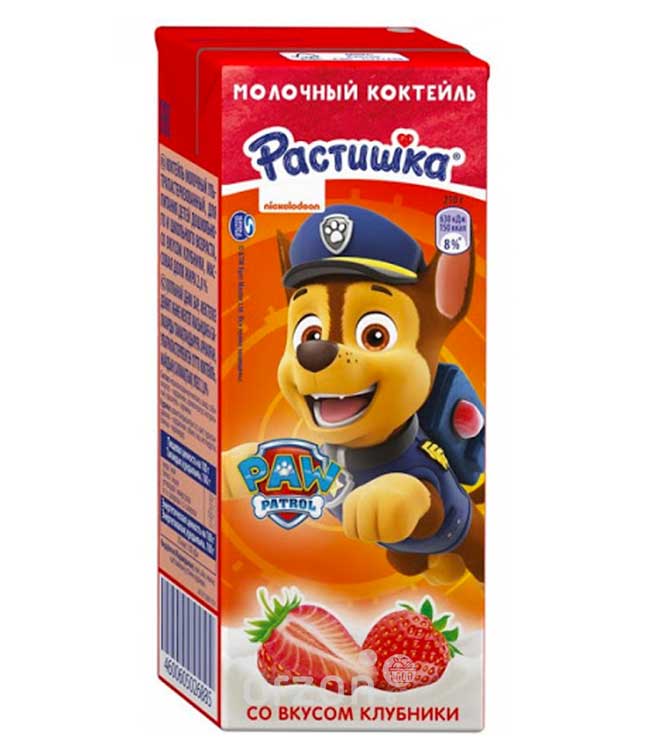 Молочный коктейль "Rastishka" Клубничный 210 гр