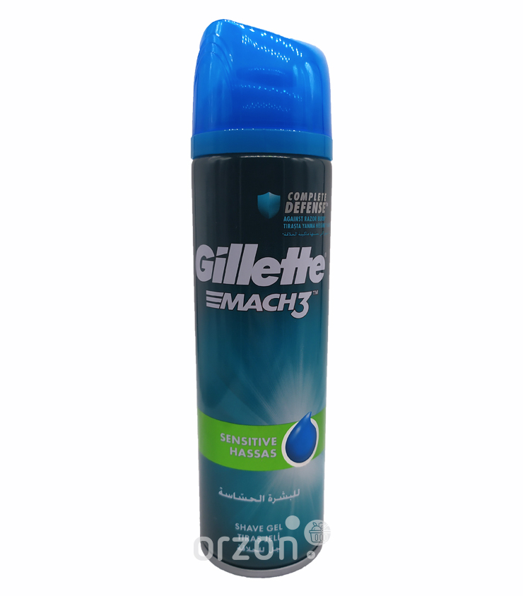 Гель для бритья "Gillette" Mach3 Sensitive 200 мл от интернет магазина Orzon.uz