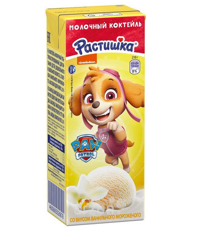 Молочный коктейль "Rastishka" Ванильное мороженое 210 гр