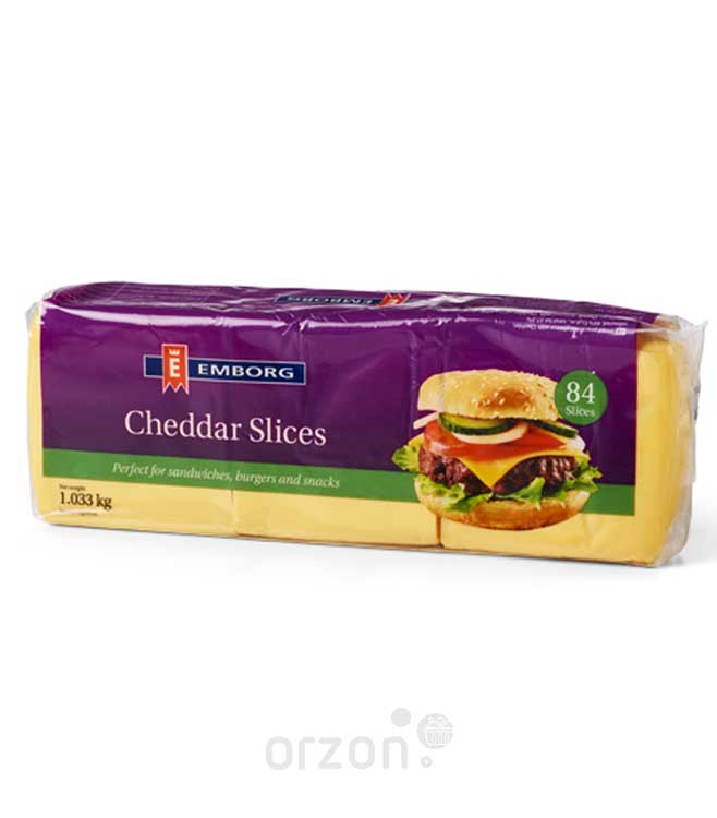 Сыр "Emborg" Cheddar Slices Чеддер (1.033 кг) 84 шт