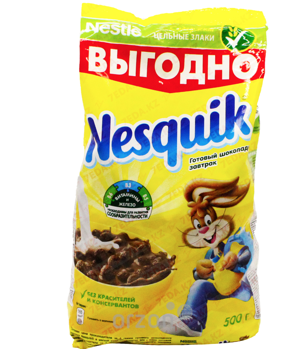 Готовый завтрак "Nesquik" шоколадные шарики м/у 500 гр с доставкой на дом | Orzon.uz