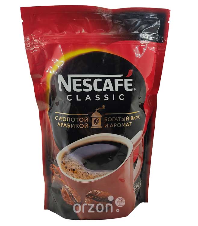 Кофе "NESCAFE" Classic молотый с Арабикой м/у 220 гр