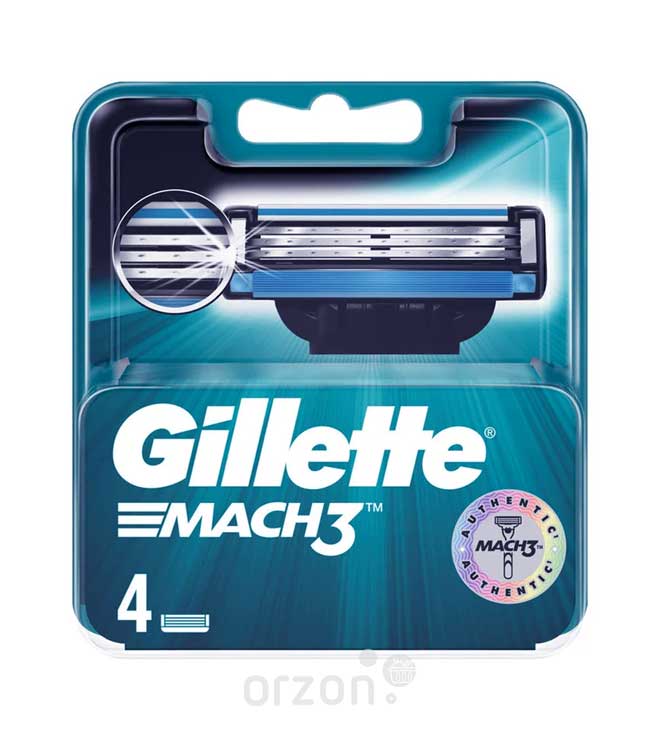 Сменная кассета "Gillette" Mach 3 4 шт
