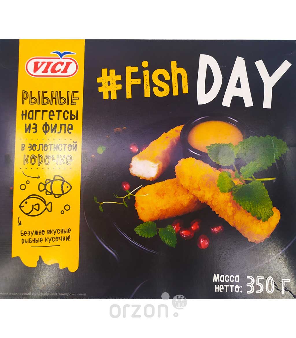 Минтай филе "Vici" Fish Day Наггетсы в золотистой корочке к/у 350 гр с доставкой на дом | Orzon.uz