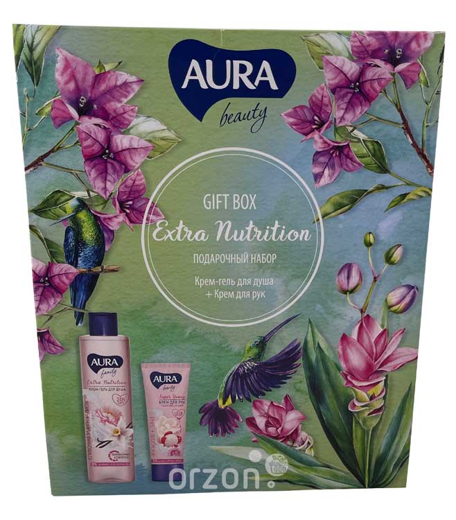 Подарочный набор "Aura" Beauty Extra Nutrition  (гель для душа 250мл + крем для рук 75мл)