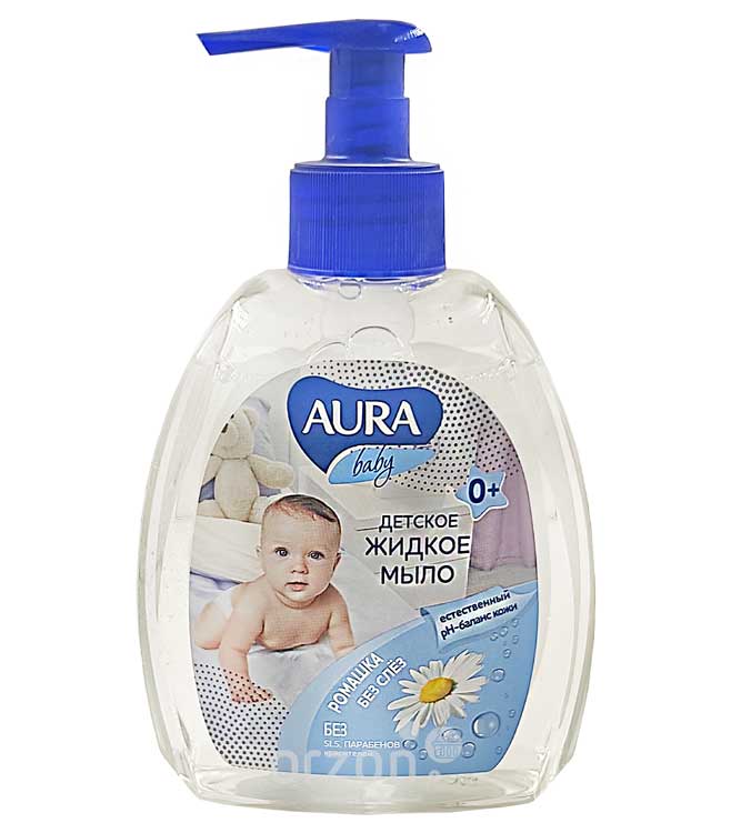 Детское жидкое мыло "Aura baby" С ромашкой без слёз 300 мл