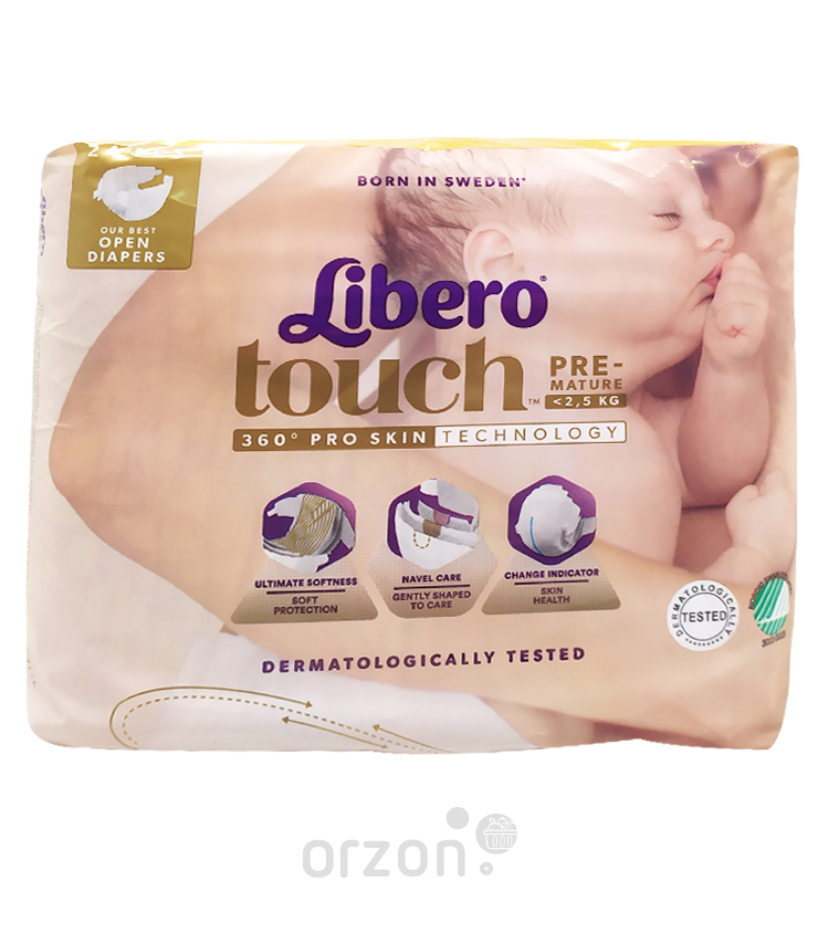 Подгузники "Libero" Touch Pre-mature (2.5 кг) 24 dona