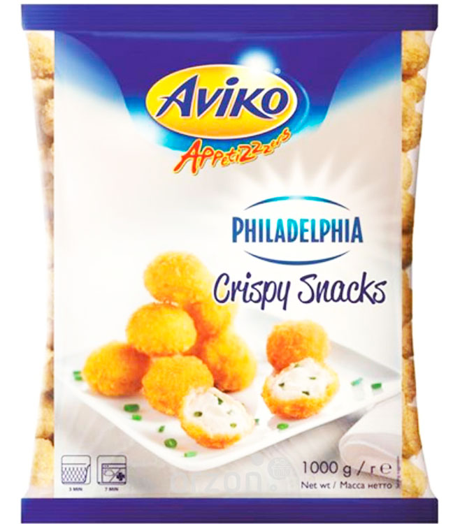 Закуска с молочным спредом "Aviko" Philadelphia Crispy Snacks с зелёным луком 1000 гр