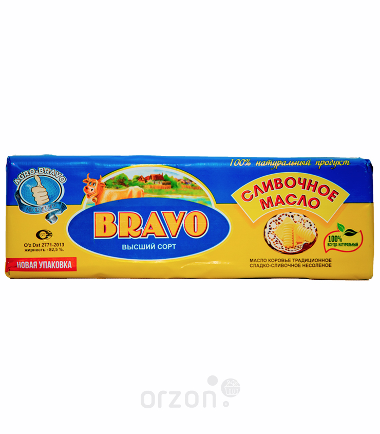 Масло сливочное "Agro Bravo" 82,5% бруски 450 гр в Самарканде ,Масло сливочное "Agro Bravo" 82,5% бруски 450 гр с доставкой на дом | Orzon.uz