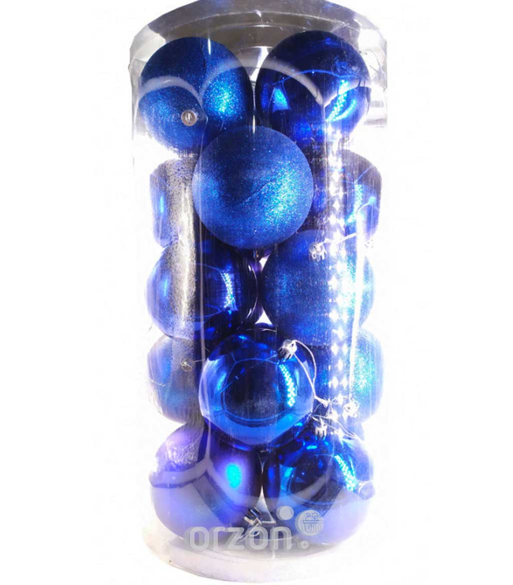 Игрушки на Ёлку (№1) Синие Большие 20 шт от интернет магазина Orzon.uz