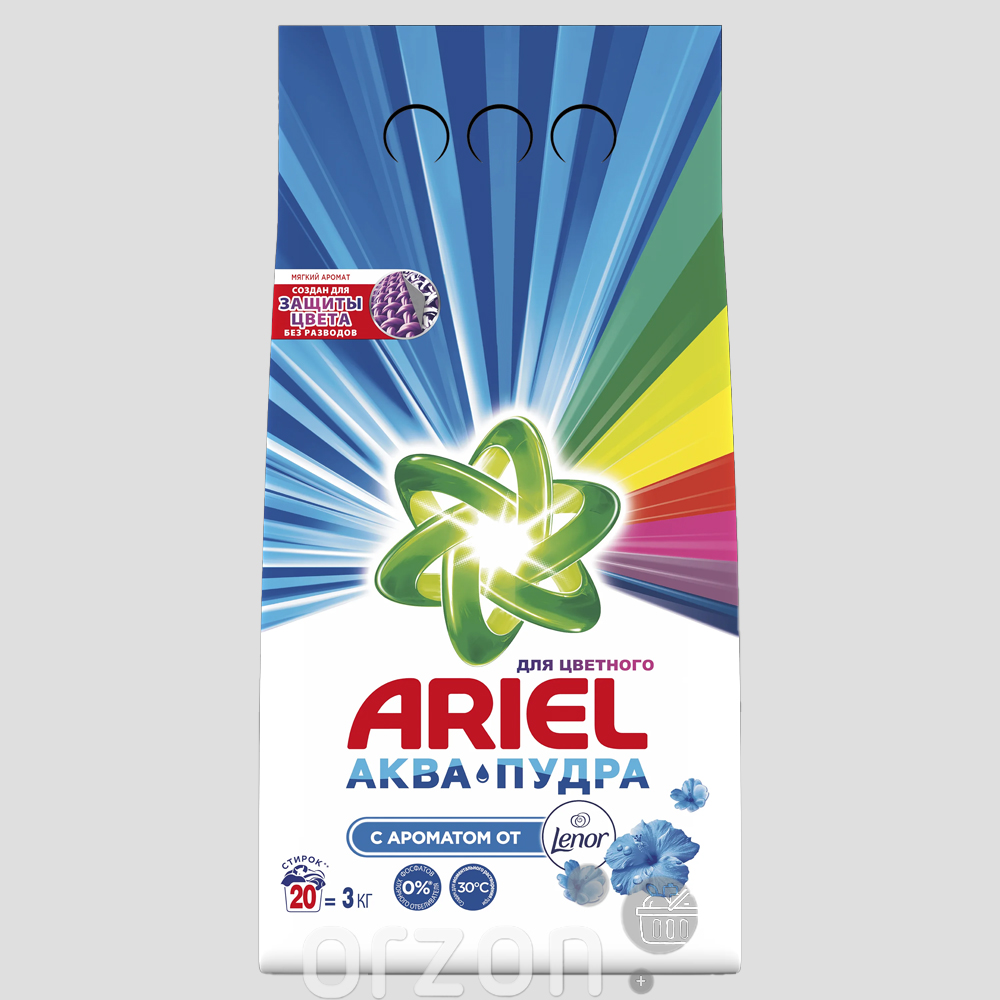 Стиральный порошок "Ariel" АВТ Lenor Аква Пудра 3кг от интернет магазина orzon