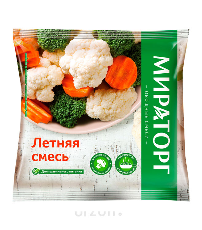 Летняя смесь (овощи) с/м 400г*10 (4кг)/ООО "Мираторг"