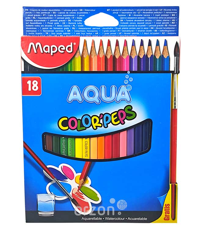 Карандаши цветные "Maped" Aqua 18 dona