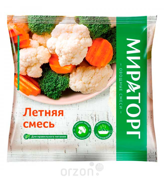 Отборные овощи "Мираторг" Летняя смесь (замороженные) 400 гр с доставкой на дом | Orzon.uz