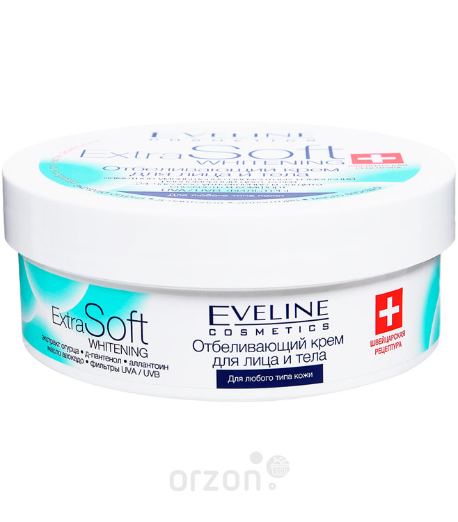 Крем "Eveline" Extra Soft отбеливающий для лица и тела Whitening 200 мл от интернет магазина Orzon.uz