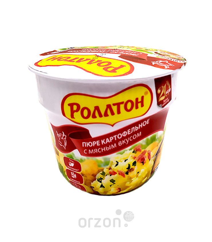 Пюре картофельное "Роллтон" Мясной вкус 40 гр с доставкой на дом | Orzon.uz