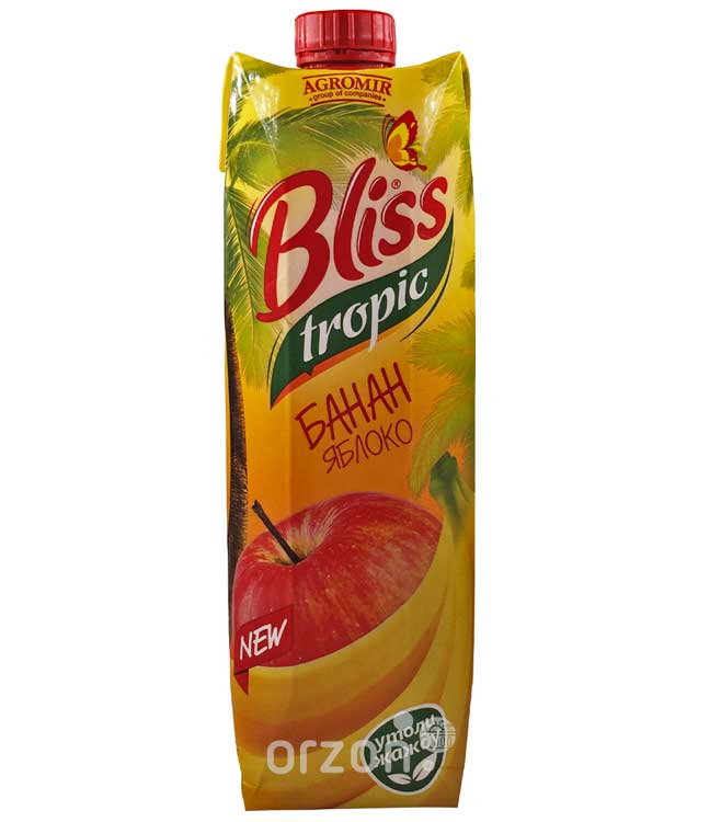 Сок "BLISS" Банан Яблоко 1 л от интернет магазина орзон