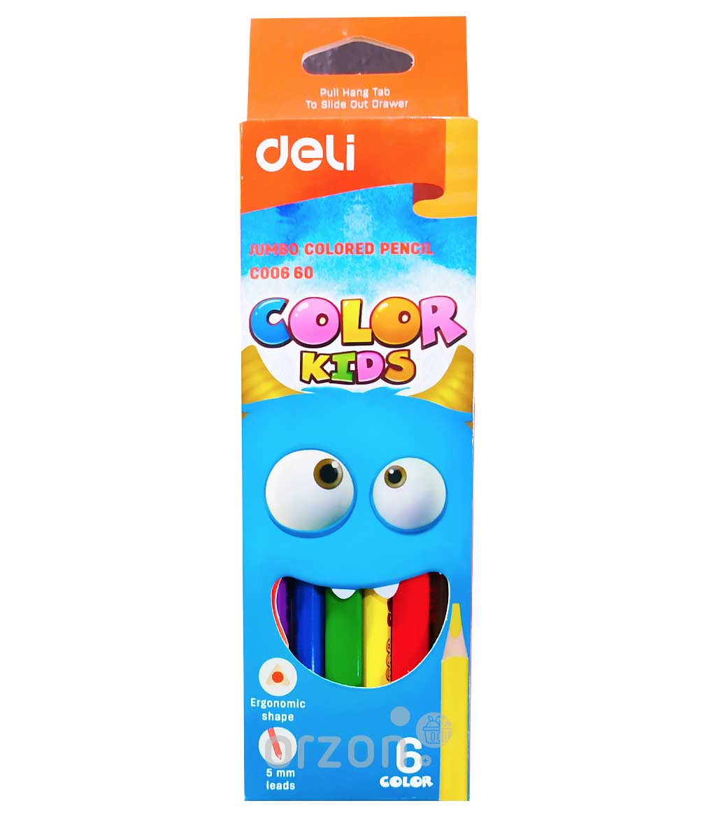 Карандаши цветные "Deli" Color Kids С (006 60) 6 шт