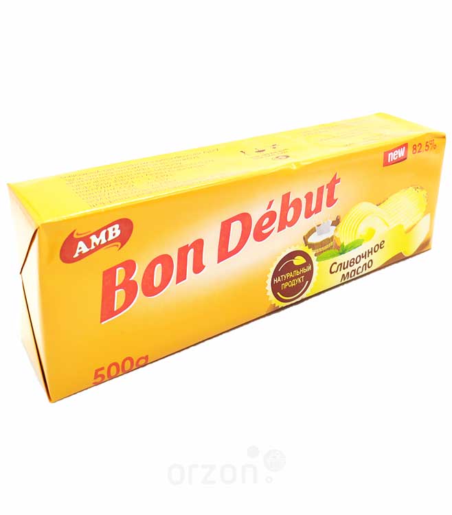 Масло сливочное "Bon Debut" 82,5% (в упаковке 10 шт) 500 гр в Самарканде ,Масло сливочное "Bon Debut" 82,5% (в упаковке 10 шт) 500 гр с доставкой на дом | Orzon.uz