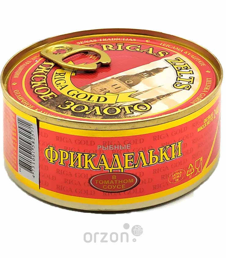 Фрикадельки рыбные "Riga Gold" в томатном соусе 240 гр  от интернет магазина Orzon.uz