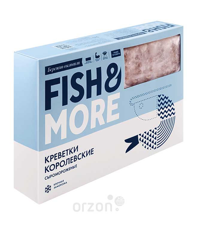 Креветки Королевские  "Fish & More" 16/20 (во льду) без головы 1.8 кг чистый вес