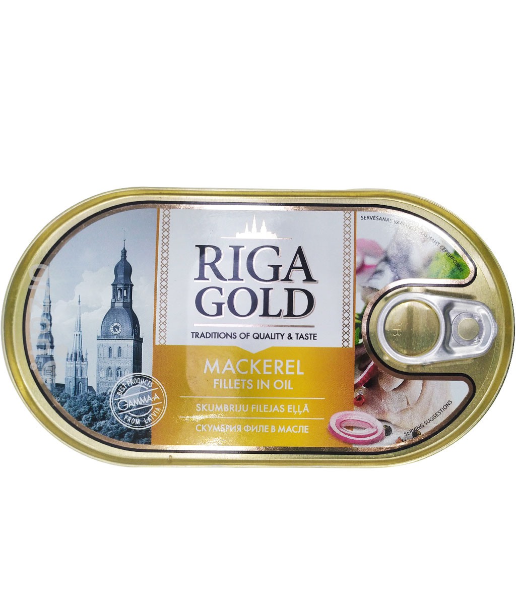Скумбрия "Riga Gold" в масле 190 гр  от интернет магазина Orzon.uz