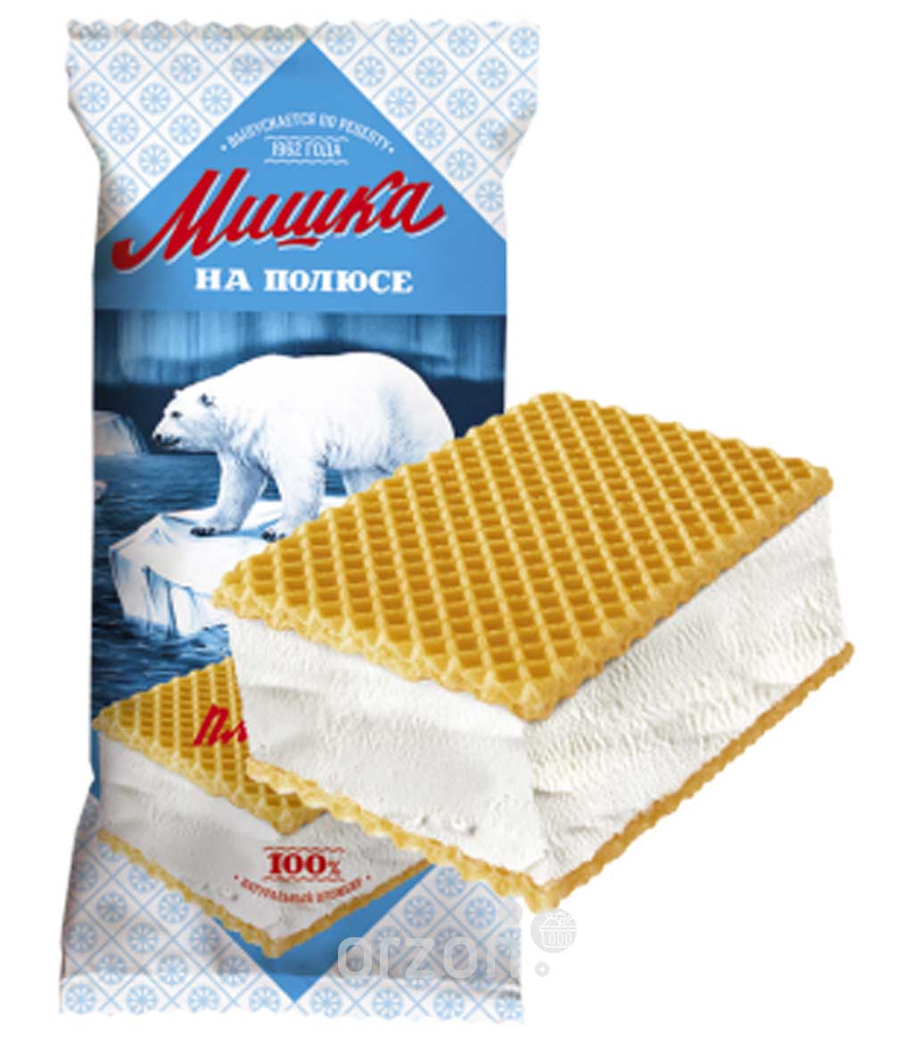 Мороженое "Мишка на Полюсе" Пломбир Брикет 80 гр с доставкой на дом | Orzon.uz