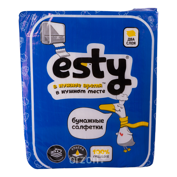 Салфетки бумажные "Esty" для диспенсеров 200 шт от интернет магазина Orzon.uz