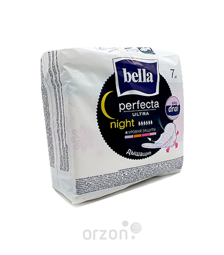 Прокладки "Bella" Perfecta Ultra Night Silky 7 dona от интернет магазина Orzon.uz