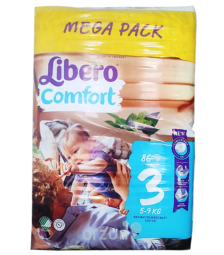 Подгузники "Libero" Comfort 3 (5-9 кг) 86 шт