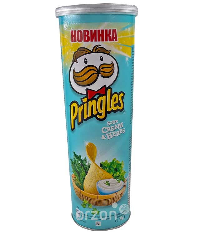 Чипсы "Pringles" Сметана и Зелень 165 гр